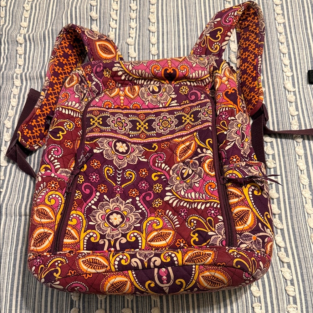 Vibrant Floral Backpack by Vera Bradly .